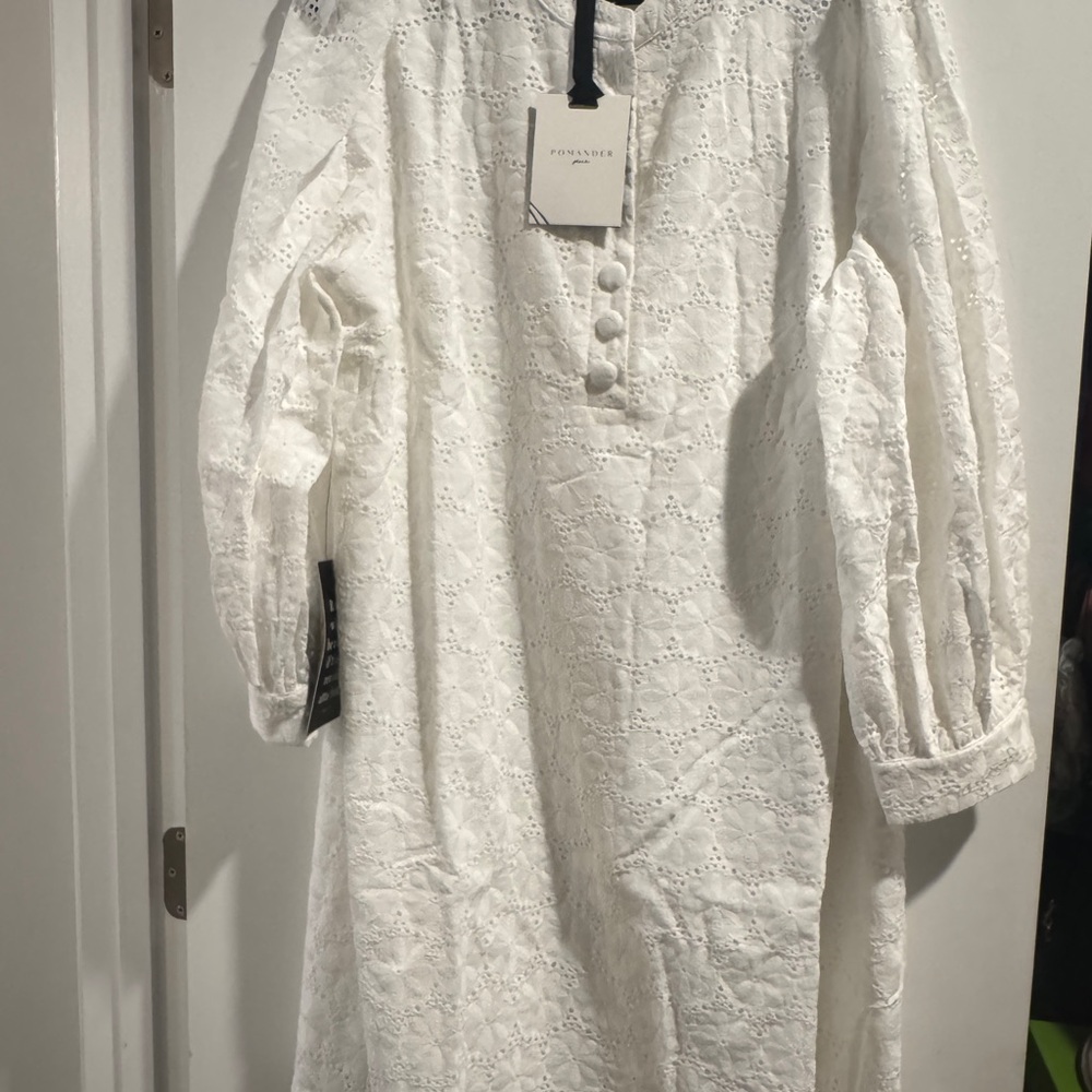 Tuckernuck White Eyelet Long Sleeve Dress